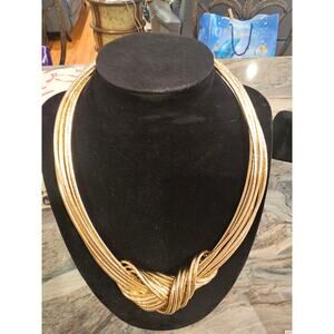 NWT Gorgeous Gold Chord Knot Necklace 18" with 3" extender